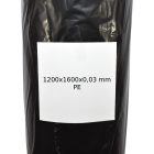 Takarófólia raklapra 1200x1600x0,03mm fekete PE, 250 db/tek.