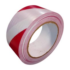 Rag.szalag 50mm/33m padlójelölő piros/fehér