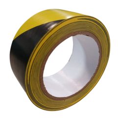 Rag.szalag 50mm/33m padlójelölő sárga/fekete