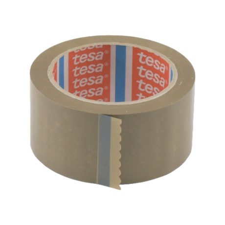 Rag.szalag TESA 4120 50mm/66m barna PVC/NK/49my term.gumi csendes letekerésű