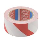 Ragasztószalag TESA 60760 50mm/33m piros-fehér PVC/NK/150my padlójelölő