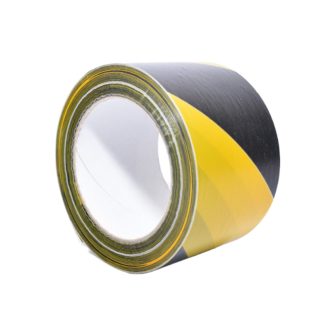 cordon tape 70mm/200m black-yellow LDPE