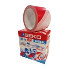 Kordonszalag 70mm/100m LDPE piros-fehér