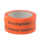 Ragasztószalag feliratos  50mm/66m TÖRÉKENY