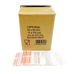 Simítózáras tasak 60x80 mm