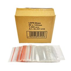 Simítózáras tasak 80x120 mm