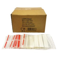 Simítózáras tasak ÍRHATÓ 80x120 mm