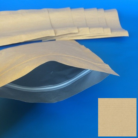 Simítózáras tasak talpas 160x225/30mm natúr papír+alu