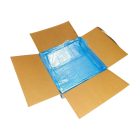 Zsák HDPE 1100x650mm/10my redőzött kék ládabélelő