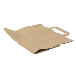   Papír tasak szalagfüles 260+170x250mm natúr, 80g/m2, 250 db/karton, 50 db/hajtás