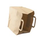 Papír tasak szalagfüles 260+170x250mm natúr, 80g/m2, 250 db/karton, 50 db/hajtás