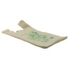 Bevásárló tasak 310+170x600/23my mm lebomló ingvállas fehér