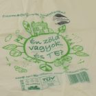 Bevásárló tasak 310+170x600/23my mm lebomló ingvállas fehér