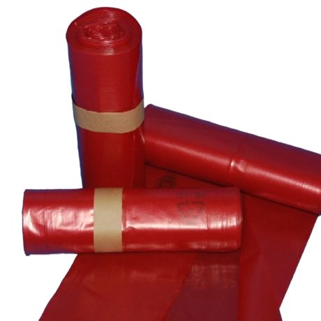 Zsák LDPE/reg 575x1000mm/62mikron, piros, 25db/tek., 250db/#