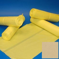 Zsák HDPE 700x1100mm/20mikron, sárga, 50db/tek., 500db/#