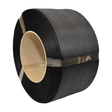 Pántszalag PP 12x0,63mm fekete, 2250 m/tek