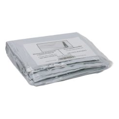 Futártasak PE 175x250+50mm fehér/fekete