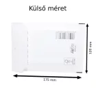 Légpárnás tasak boríték 100x165mm (belméret), A11 fehér