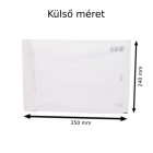 Légpárnás tasak boríték 220x340mm (belméret), F16 fehér