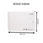 Légpárnás tasak boríték 230x340mm (belméret), G17 fehér